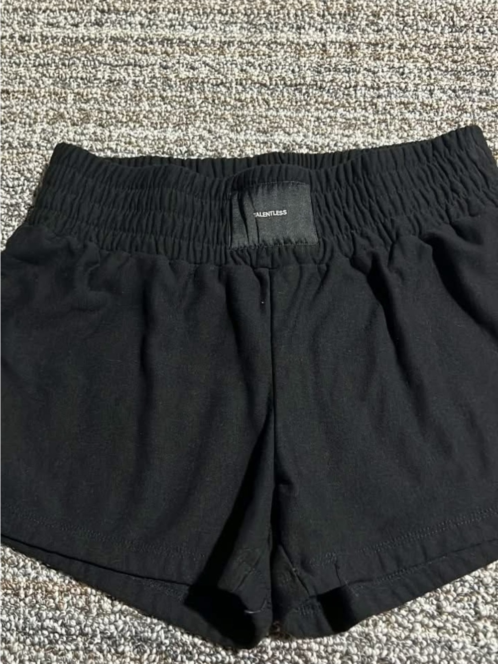 TALENTLESS Black Women's Elastic-Waist Athletic Shorts